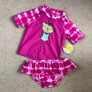 NWT Carter’s Girls Tie Dye Rash Guard Bikini Set